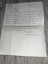 Antique 1889 Mantle & Cowan Leather Goods and Belting Letterhead Louisville KY picture