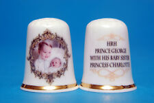HRH. Prince George with His Baby Sister Charlotte 2015 China Thimble B/112 picture