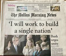 George W Bush 2001 Inauguration Dallas Newspaper after long Bush v Gore Court picture