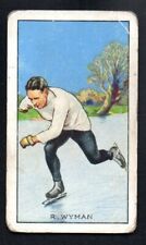 R WYMAN ICE SKATER 1934 GALLAHER PARK DRIVE CIGARETTES  CHAMPIONS #4   GOOD picture
