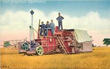 1910s Postcard; Self-Propelled Holt Harvester, Farm Equipment, Agriculture picture