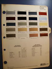 1985 Lincoln Mark Continental RM Inmont paint chips set picture