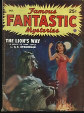 FAMOUS FANTASTIC MYSTERIES October 1948 pulp, Bradbury, Finlay, VG picture