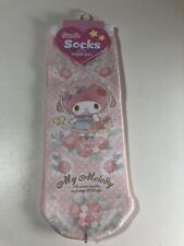 My Melody Socks Women's One Size 23-25cm Pink Kawaii Style Sanrio NEW Roses  picture