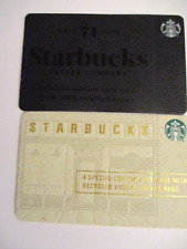 LOT OF 2 STARBUCKS Gift Card 2015 & 2016 RECYCLE PAPER Special-Edition picture