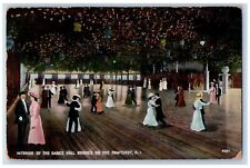 Pawtucket Rhode Island RI Postcard Interior Of The Dance Hall Rhodes Scene 1909 picture