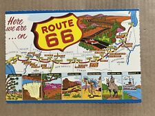 Postcard Route 66 Road Map Main Street Of America USA Vintage PC picture