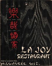 1970s LA JOY CHINESE RESTAURANT vintage lunch & dinner menu MILWAUKEE, WISCONSIN picture