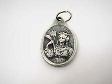 Vintage Christian Medal Charm: Saint Barbara Pray for Us Made in Italy picture