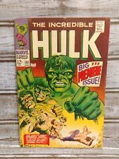 Incredible Hulk #102 Big Premiere Issue Marvel Comics Silver Age 1968 picture