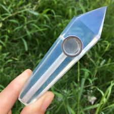 Top Natural Quartz Crystal Smoking Pipe Obelisk Point Wand Reiki Healing Gift picture