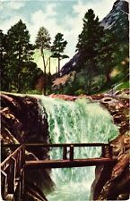 Upper Seven Falls South Cheyenne Canyon Colorado Divided Postcard 1910s picture