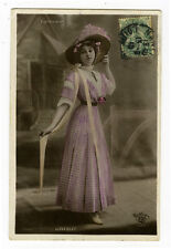 c 1910 French Theater Mlle. GREUZE Gymnase tinted photo postcard picture