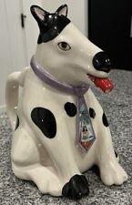 Vintage 1984 Animals & Co. Ceramic Dog Pitcher (With Lid) #1199 Singned 6-‘89 picture
