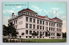 Postcard Main Educational Building Zion IL Illinois c1920-30 picture