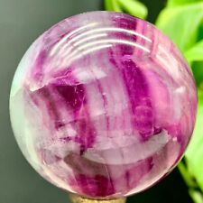 269G Natural Fluorite ball Colorful Quartz Crystal Gemstone Healing picture