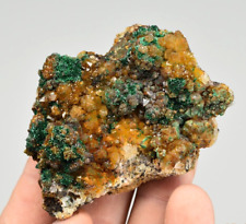 Malachite with Quartz and Calcite - Naica, Chihuahua, Mexico picture