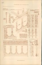 Antique Architects Woodwork at the Charterhouse The Builder 1886 picture