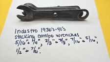 VTG 1940's Indestro Select Steel Open+Box 4Piece Wrench Set,See 1st Pic For Szs picture