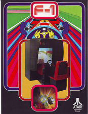 F-1 Arcade FLYER Original NOS 1976 Retro Game 3-D Projection Vintage Promo Retro picture