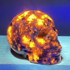 1pc Natural Yooperite Quartz Carved Crystal Skull Reiki Healing 2