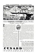 Cunard Line THE BRITANNIA Ice Bound Boston 1844 1930 Print Ad picture