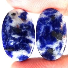 Sodalite Matched Pair Oval Pear Cushion Fancy Cab Loose Natural Gemstone PK76 picture