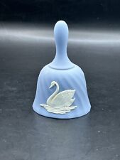 Wedgwood England Jasperware Blue With White Swan and Snowflake Bell 3408B picture