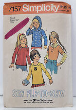 Cut Vintage Simplicity 7157 Size 5 Shirts & Tops Year: 1975 picture