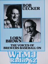 Bob Uecker Lorn Brown VTG 80 WTMJ Radio 62 Milwaukee Brewers Original Print Ad picture