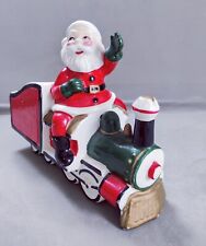 Vtg 1950's/60's Ceramic Santa Christmas Xmas Express Train Planter Japan Holiday picture