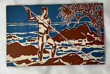 Vintage Hawaiian Postcard - Sam Macleod - Spear Fisherman c 1910 - Unused picture