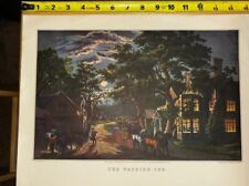 vintage wall art mid century Courier & Ives picture