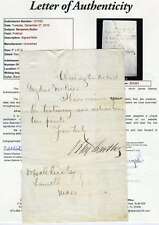 Union General Benjamin Butler Signed Jsa Coa 1871 Letter Authentic Autograph picture