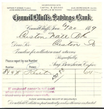 1899 Letterhead, Council Bluffs Savings Bank, Council Bluffs IA picture
