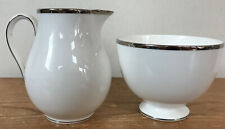 Vtg Wedgwood Carlyn W4302 Bone China Creamer Pitcher Sugar Bowl Set picture