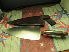 US MODEL 1872 SPRINGFIELD TROWEL BAYONET WITH LEATHER SCABBARD  INDIAN WARS ERA picture