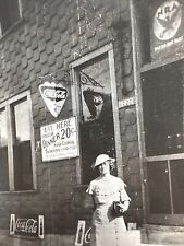 c1930s VINTAGE PHOTO Diner restaurant Menu, NRA Meeting House ORIGINAL snapshot picture
