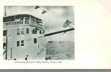 VIntage Postcard-Christening Marchetti's Ship Cabrillo, Venice, CA picture