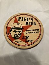 Very Rare New York Giants MLB Bill Terry HOF Piel’s Piels Beer Coaster. picture
