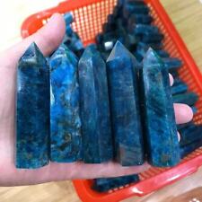 TOP 2.2LB Natural blue apatite quartz Obelisk Crystal Wand Point Reiki picture