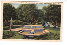 Linen Postcard: Kuttawa Mineral Springs, Kuttawa, KY (Kentucky) - center of park picture
