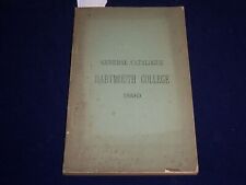 1890 DARTMOUTH COLLEGE GENERAL CATALOGUE - WEBSTER - K 505 picture