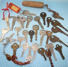 LOT OF 31 Vintage Keys Assorted Shapes Sizes Makes 1960s 1970s 1980s picture