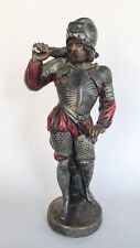 Vtg Roman Soldier Medieval Knight Warrior Conquistador Guard Large Figurine READ picture