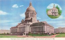 Olympia WA, Washington State and Territorial Capitol Buildings, Vintage Postcard picture