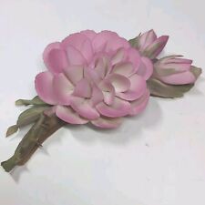 The Franklin Mint Pink Camellia 1985 Rose of the Month Porcelain VTG picture