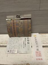 Nishijin Ori Specialty Slit Small Flower Pattern kiss-lock purse Wallet picture