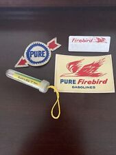 Pure gasoline Vintage Items Firebird Sticker And Name Tag  Truck Stop Toothpicks picture