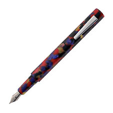 Monteverde USA MVP Fountain Pen in Red Puzzles - 1.1mm Stub Nib - NEW in Box picture